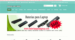 Desktop Screenshot of bateriasparalaptop.com