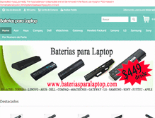 Tablet Screenshot of bateriasparalaptop.com